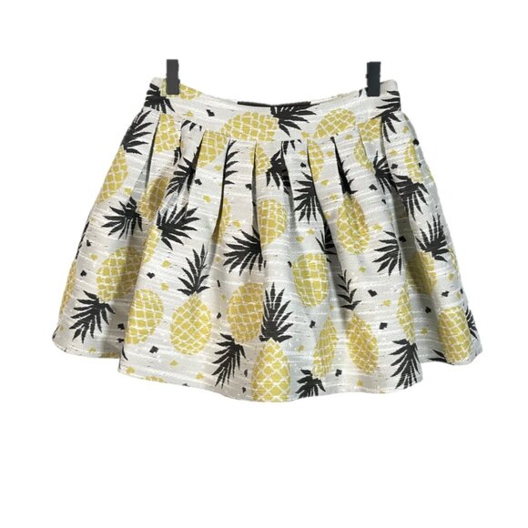 Alice + Olivia Pineapple Jacquard Fizer Mini Skirt Size 6
